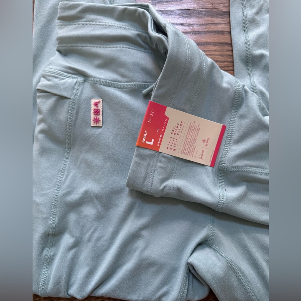 Easton Women's Jen Schro Leggings, blue-green, Large, NWT - Picture 3 of 9